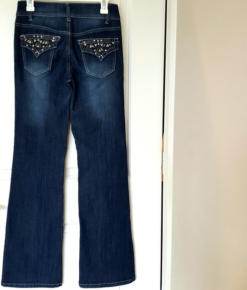 Cache Jeweled & Sequin Flare Jeans - Picture 6 of 6